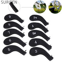 10 Pcs Neoprene Golf Club Heads Cover Golf Iron Headcover Protect Set Number Printed With Zipper Headcovers For 3-9 Irons Wedges 2024 - buy cheap