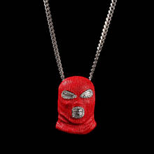 Hip Hop Red CSGO CS GO GoonSki Mask Pendants Necklace for Men Rapper Club  Jewelry with 24inch Cuban Chain Drop Shipping 2024 - buy cheap