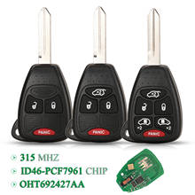 jingyuqin 5pcs For Dodge RAM Jeep Commander Compass Grand Cherokee Liberty Wrangler Chrysler FOB 315Mhz ID46 Chip Remote Car Key 2024 - buy cheap