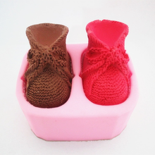 2022 Hot Bowknot Baby Shoes Silicone Chocolate Mold Fondant Cake Decorating Resin Clay Candy Soap Mould Kitchen Baking Tools 2024 - buy cheap