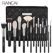 Rancai-conjunto de pincéis de maquiagem com 16 peças, kit com base, pó, sombra, contorno, corretivo, cosméticos, pincel e bolsa, frete grátis 2024 - compre barato