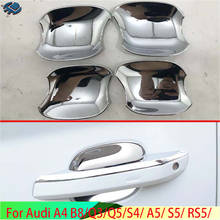 Chrome Door Handle Bowl Cover For Audi A4 B8/Q3/Q5/S4/ A5/ S5/ RS5/ Car Styling Trim ABS Plastics Accessories DQ-046 2024 - buy cheap