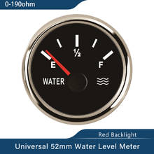 2 "medidor de nível de água universal 0-190ohm à prova dstainless água e dustproof calibre inoxidável para o barco 12v 24v do caminhão do carro E-F 2024 - compre barato