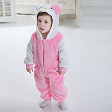 Фланелевый розовый комбинезон с котенком для маленьких девочек; Комбинезон унисекс с животными; Комбинезоны для малышей; Одежда для новорожденных; RL2-J 2024 - купить недорого