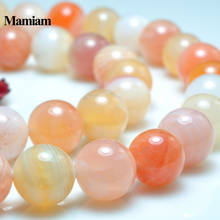 Mamiam Natural Red Botswana Agate Beads Smooth Round Loose Stone Bracelet Necklace Diy Jewelry Making Gemstone or Gift Design 2024 - buy cheap