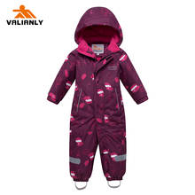 Traje de nieve para niños y niñas, traje de esquí de una pieza con capucha, mono impermeable para exteriores a prueba de viento, novedad de invierno de 2021 2024 - compra barato