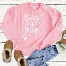 ZBBRDD Beauty And The Bump Women Sweatshirts Fall Long Sleeve Tops Graphic Pullover Fashion Cotton Lady Clothing  2024 - buy cheap