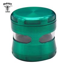 HORNET Tobacco Grinder Aircraft Aluminum Herb Grinder With Spice Case 63MM 4 Piece Big Window Style Metal Miller Suit Smoke Pipe 2024 - buy cheap