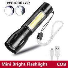 Mini Rechargeable LED Flashlight Use XPE + COB Lamp Beads 100 Meters Lighting Distance Used For Adventure, Camping, Etc 2024 - buy cheap