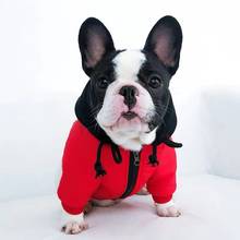 Chaqueta de moda para Bulldog Francés, ropa para perro, abrigo cálido de invierno para perros pequeños y medianos, disfraz de Schnauzer, XQC18 2024 - compra barato