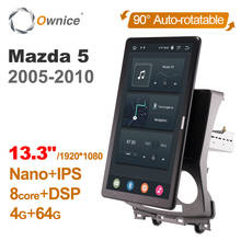 Radio con GPS para coche, reproductor Multimedia con Android 10, estilo Tesla, PX6, 1920x1080, 13,3 pulgadas, vídeo, estéreo, para Mazda 5, años 2005 a 2010 2024 - compra barato