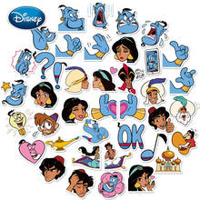 Disney 40pcs Aladdin magic lamp sticker cartoon sticker notebook water cup mobile phone waterproof decoration sticker set 2024 - buy cheap