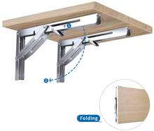 2 Pieces Folding Heavy Duty Shelf-Bracket Bench Table Folding Shelf or Bracket, Max. Load 550lbs 2024 - buy cheap
