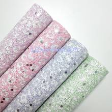 1PC 21X29CM Glitter Fabirc, leopard Printed Glitter Leather, Glitter Leather Sheets For Making Bows  LEOsyntheticoDIY T316 2024 - buy cheap