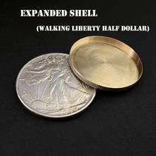 1pc Expanded Shell Walking Liberty Half Dollar (head) Magic Tricks Coin Appear/Vanish Magia Accessory Close Up Illusions Gimmick 2024 - buy cheap