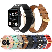 Ремешок из натуральной кожи для Apple Watch band 44 мм 40 мм iwatch band 42 мм 38 мм correa pulseira apple watch 5 4 3 2 ремешок для часов 2024 - купить недорого