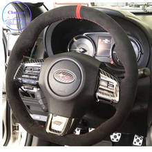 For Subaru WRX STI 2015-2020 Customize Hand Sewing Car Steering Wheel Cover Black Suede Leather Holder 2024 - buy cheap
