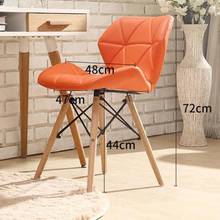  Dining Chair Modern Simple Desk Chair Home Dormitory Back Chair Computer Chair Stool Solid Wood Nordic Dining Chair 2024 - buy cheap