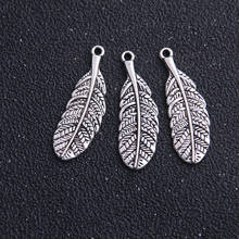 12pcs 11*34mm Tree leaf Pendant Charms Antique   Metal Zinc Alloy Jewelry Findings Fit DIY Jewelry Making 2024 - buy cheap