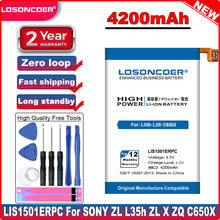 LOSONCOER 4200mAh LIS1501ERPC para Sony Ericsson Xperia ZL X ZQ C650X L35 L35a L35H batería ZQ lt35i C6503 C6506 C6502 herramientas 2024 - compra barato