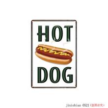 Metal Tin Sign hot dog poster for restaurant Decor Bar Pub Home Vintage Retro(Visit Our Store, More Products!!!) 2024 - buy cheap