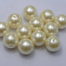 50 Pcs 14mm Plastic Faux Pearl Round Beads Ivory Imitation Pearl 2024 - buy cheap