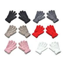Зимние теплые детские перчатки, Детские эластичные варежки, перчатки для мальчиков и девочек 2024 - купить недорого