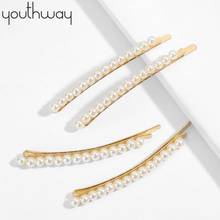 2pcs Set Pearl Hair Clip Wedding Bridal Pearl Hair Accessories Elegant Bobby pins French Plain Pearl Hair Clip For Women 2024 - buy cheap