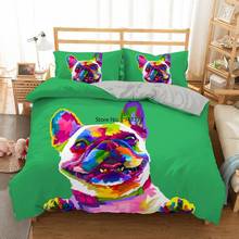 3D Lovely Cute Dog Bedding Set Pug Husky Cat Animal Cartoon Duvet Cover Set Pillowcase King Queen Size Kids Bed Linen Bedcloth 2024 - buy cheap