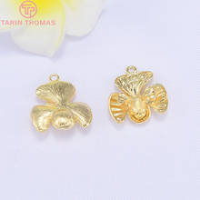 (151) 6PCS 10x20MM 24K Gold Color Plated Flower Pendants Charms High Quality DIY Jewelry Making Findings Accessories 2024 - buy cheap