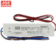 LPV-60-48 MEAN WELL LED driver 110/220VAC to 48V DC 1.25A 60W waterproof IP67 Constant Voltage LED Switching Power Supply 2024 - buy cheap