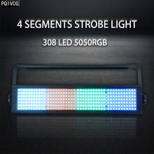 4 Pieces / Lot LED Unreal Color 4 Segments Strobe Light Full Color Stage Show Bar Sound Control Atmosphere DJ 308 LED 5050 RGB 2024 - buy cheap