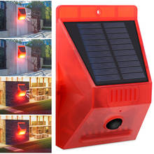 Luminária solar com sensor de movimento 129db, lâmpada para segurança e jardim ao ar livre, com controle remoto, para casa, fábrica 2024 - compre barato