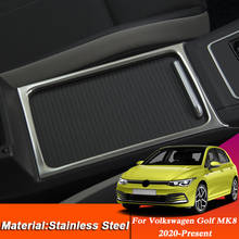 Pegatina de estilo de coche para Volkswagen Golf MK8 2020-presente Interior, cubiertas de sujeción de vasos de agua, embellecedor de lentejuelas, accesorios internos 2024 - compra barato