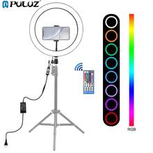 PULUZ 12 inch Ring Light & Tripod Stand & Phone Holder Dimmable RGB LED Selfie Ring Lights & Remote for Photos & YouTube Videos 2024 - buy cheap