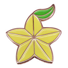 Broche planar de frutas amarelas, broche com corte de frutas, emblema do kingdom hearts, inspirado em paopu, pino e fruitário, presente de verão, joias tropicais 2024 - compre barato