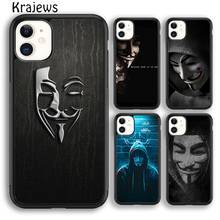 Krajews Hacker Anonymous Phone Case Cover For iPhone 5s SE 6s 7 8 plus X XS XR 11 12 13 pro max Samsung Galaxy S8 S9 S10 2024 - buy cheap