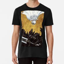 Camiseta de perro negro, camisa de Anime Berserk, Guts, Griffith, Caballero espadachín negro, dorado 2024 - compra barato