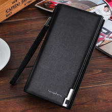 2018 New Men's Wallet Long Faux Leather Card Holder Business Style Pockets Clutch Purse High Quality carteira masculina 2024 - buy cheap