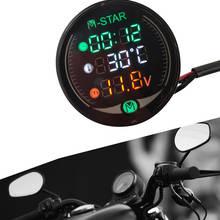 For Suzuki DRZ400SM DR250 DJEBEL dr 250 Yamaha VMAX Motorcycle Voltmeter Time Temperature LED 3-in-1 LED Digital Voltage Meter 2024 - buy cheap