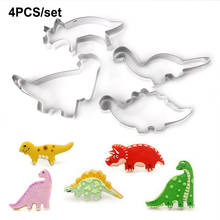 Juego de moldes de dinosaurio para pasteles, herramientas de decoración de pasteles, Fondant, Chocolate, caramelo, repostería, fiesta de cumpleaños, 4 unids/set 2024 - compra barato