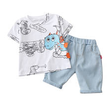 New Summer Baby Girl Clothes Children Boys Fashion Cartoon T Shorts 2Pcs/sets Toddler Casual Clothing Suits Kids Outing Costume 2024 - buy cheap