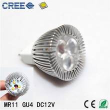 MR11 LED Spotlight Mini Bulb DC12V 3W 3X1W CREE LED Spot Lamp GU4 35mm 450LM Candle Bulb Light for Business Lighting Diameter 2024 - buy cheap