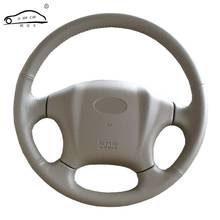 Cobertura de volante De carro De Couro Artificial trança para Hyundai Tucson 2006-2014/2004-2011 Velho Elantra/Custom made Direcção tampa da roda 2024 - compre barato