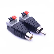 Speaker Wire Cable to Audio Male Female Cable Jack Press Plug RCA Connector 2024 - buy cheap