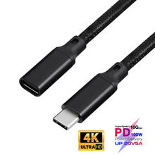 100W PD 5A USB3.1 Type-C кабель-удлинитель 4K @ 60 Гц 10 Гбит/с USB-C Gen 2 удлинитель шнура для ноутбука Macbook Nintendo Switch ASUS HP 2024 - купить недорого