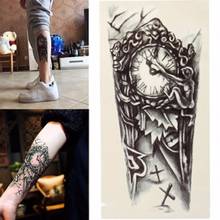 3D большая временная татуировка мужские водонепроницаемые рукава татуировки для мужчин преобразование татуировок переносные поддельные татуировки флэш-наклейки 2024 - купить недорого