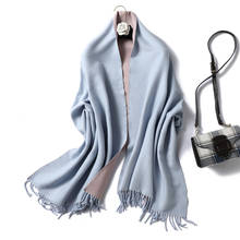 Cashmere-like Scarf Women Thick Warm Shawls Wraps Lady Solid Scarves Fashion Tassels Pashmina Blanket foulard 2020 New Winter 2024 - buy cheap