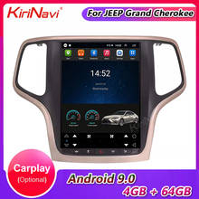 Kirinavi-radio automotivo com tela vertical de android 9.0, unidade principal de tesla style para jeep grand, cherokee, dvd player de carro, 4g 2014 + 2024 - compre barato