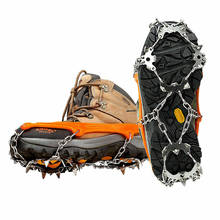 Pinzas de hielo antideslizantes para escalada, crampones, cadena, pinzas, botas, crampones, 18 dientes 2024 - compra barato